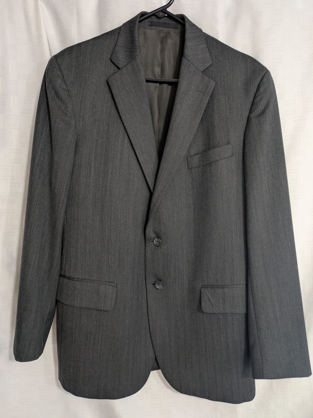 Men's Custom Tailored Gray Herringbone Blazer Sport Coat Jacket Size 40R / 41R